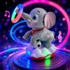 The grey elephant toy is a cute, soft and adorable children's educational and soothing doll Specification image